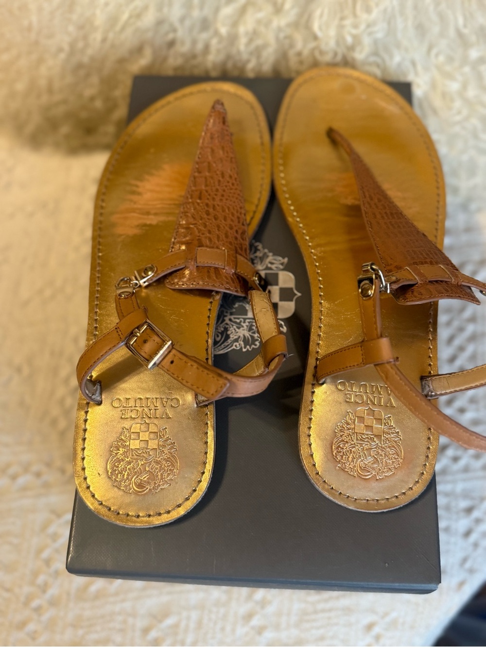 Vince Camuto Brown Thong Sandles